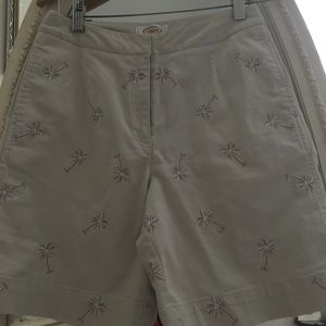 Talbots Bermuda Shorts with palm tree motif Size 4